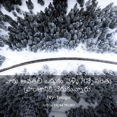Picture 03 - మత్తయి 14:34 TELIRV - వారు అవతలి - Bible Verse Picture