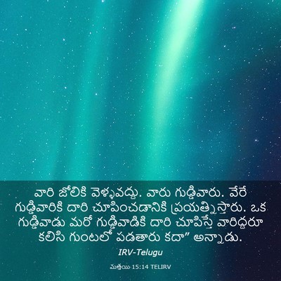 Picture 03 - మత్తయి 15:14 TELIRV - వారి జోలికి - Bible Verse Picture