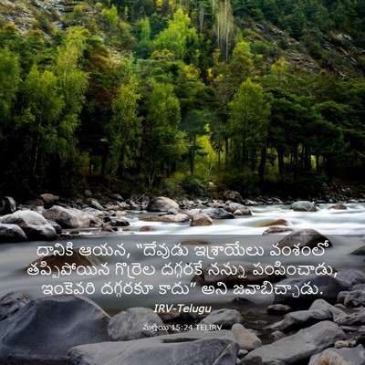 Picture 03 - మత్తయి 15:24 TELIRV - దానికి ఆయన, - Bible Verse Picture