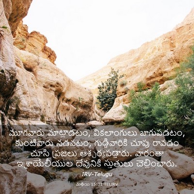 Picture 03 - మత్తయి 15:31 TELIRV - మూగవారు - Bible Verse Picture