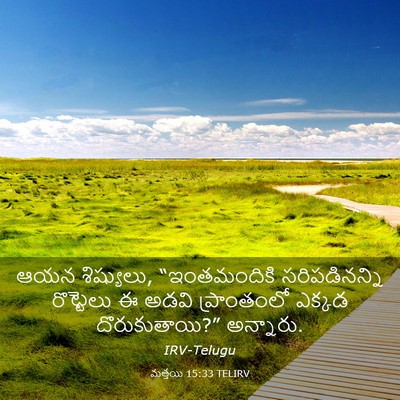 Picture 03 - మత్తయి 15:33 TELIRV - ఆయన శిష్యులు, - Bible Verse Picture