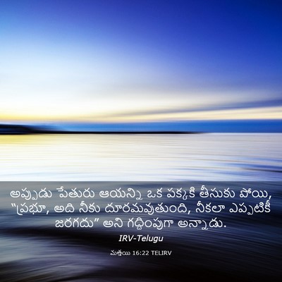 Picture 03 - మత్తయి 16:22 TELIRV - అప్పుడు పేతురు - Bible Verse Picture