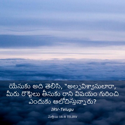 Picture 03 - మత్తయి 16:8 TELIRV - యేసుకు అది తెలిసి, - Bible Verse Picture