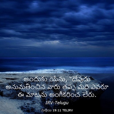 Picture 03 - మత్తయి 19:11 TELIRV - అందుకు యేసు, - Bible Verse Picture