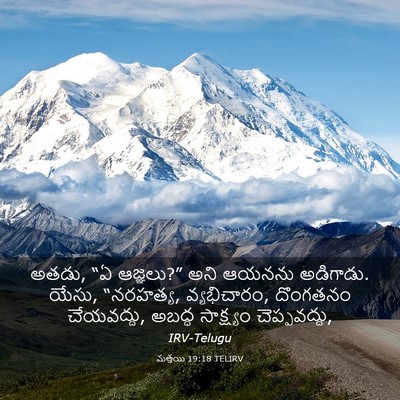 Picture 03 - మత్తయి 19:18 TELIRV - అతడు, “ఏ ఆజ్ఞలు?” - Bible Verse Picture