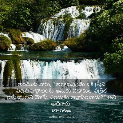 Picture 03 - మత్తయి 19:7 TELIRV - అందుకు వారు, - Bible Verse Picture