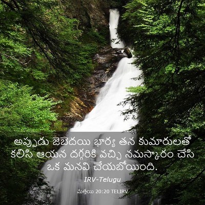 Picture 03 - మత్తయి 20:20 TELIRV - అప్పుడు జెబెదయి - Bible Verse Picture