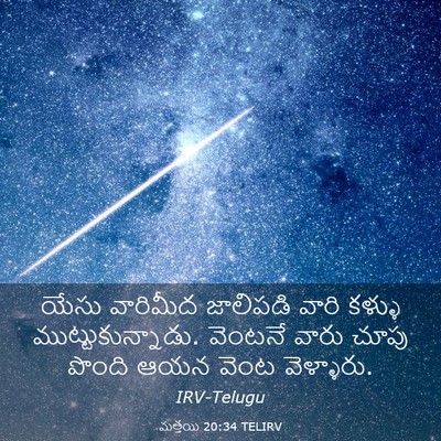 Picture 03 - మత్తయి 20:34 TELIRV - యేసు వారిమీద - Bible Verse Picture