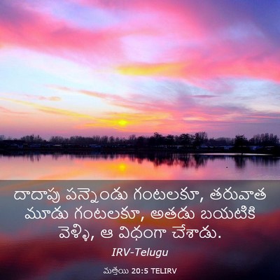 Picture 03 - మత్తయి 20:5 TELIRV - దాదాపు పన్నెండు - Bible Verse Picture