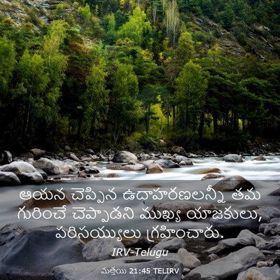 Picture 03 - మత్తయి 21:45 TELIRV - ఆయన చెప్పిన - Bible Verse Picture