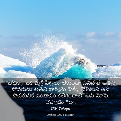 Picture 03 - మత్తయి 22:24 TELIRV - “బోధకా, ‘ఒక - Bible Verse Picture
