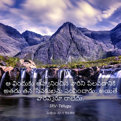 Picture 03 - మత్తయి 22:3 TELIRV - ఆ విందుకు - Bible Verse Picture