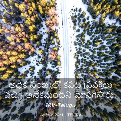 Picture 03 - మత్తయి 24:11 TELIRV - అధిక సంఖ్యలో కపట - Bible Verse Picture