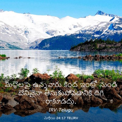 Picture 03 - మత్తయి 24:17 TELIRV - మిద్దెలపై - Bible Verse Picture