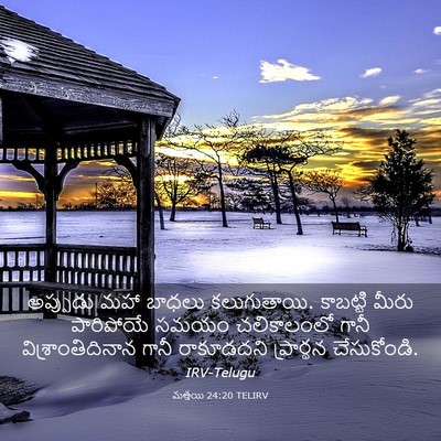 Picture 03 - మత్తయి 24:20 TELIRV - అప్పుడు మహా బాధలు - Bible Verse Picture