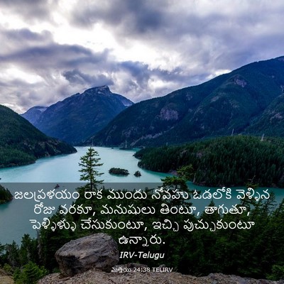 Picture 03 - మత్తయి 24:38 TELIRV - జలప్రళయం రాక - Bible Verse Picture