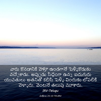 Picture 03 - మత్తయి 25:10 TELIRV - వారు కొనడానికి - Bible Verse Picture
