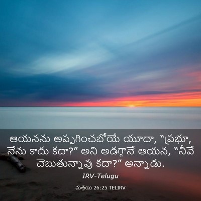 Picture 03 - మత్తయి 26:25 TELIRV - ఆయనను - Bible Verse Picture