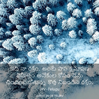 Picture 03 - మత్తయి 26:28 TELIRV - ఇది నా రక్తం. అంటే - Bible Verse Picture