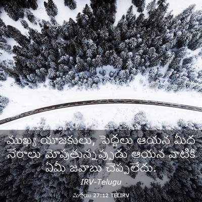 Picture 03 - మత్తయి 27:12 TELIRV - ముఖ్య యాజకులు, - Bible Verse Picture