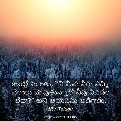 Picture 03 - మత్తయి 27:13 TELIRV - కాబట్టి పిలాతు, - Bible Verse Picture