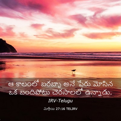Picture 03 - మత్తయి 27:16 TELIRV - ఆ కాలంలో బరబ్బా - Bible Verse Picture