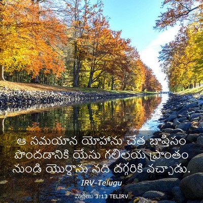 Picture 03 - మత్తయి 3:13 TELIRV - ఆ సమయాన యోహాను చేత - Bible Verse Picture