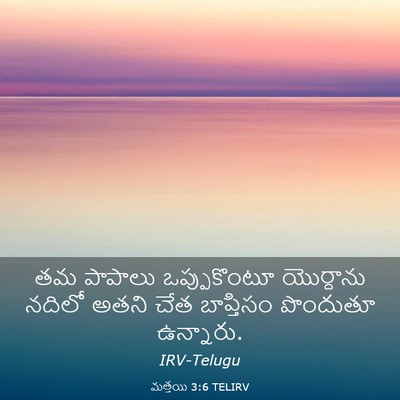 Picture 03 - మత్తయి 3:6 TELIRV - తమ పాపాలు - Bible Verse Picture