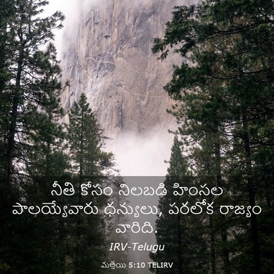 Picture 03 - మత్తయి 5:10 TELIRV - నీతి కోసం నిలబడి - Bible Verse Picture