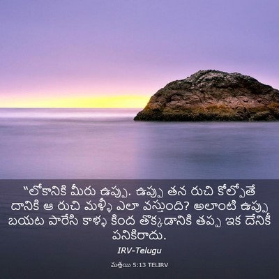 Picture 03 - మత్తయి 5:13 TELIRV - “లోకానికి మీరు - Bible Verse Picture