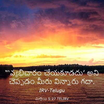 Picture 03 - మత్తయి 5:27 TELIRV - “‘వ్యభిచారం - Bible Verse Picture