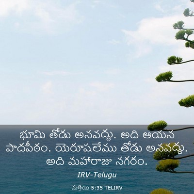 Picture 03 - మత్తయి 5:35 TELIRV - భూమి తోడు అనవద్దు. - Bible Verse Picture