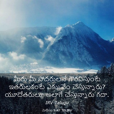 Picture 03 - మత్తయి 5:47 TELIRV - మీరు మీ సోదరులనే - Bible Verse Picture