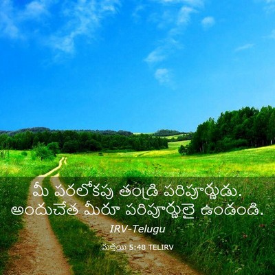 Picture 03 - మత్తయి 5:48 TELIRV - మీ పరలోకపు తండ్రి - Bible Verse Picture