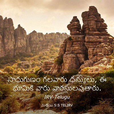 Picture 03 - మత్తయి 5:5 TELIRV - సాధుగుణం గలవారు - Bible Verse Picture
