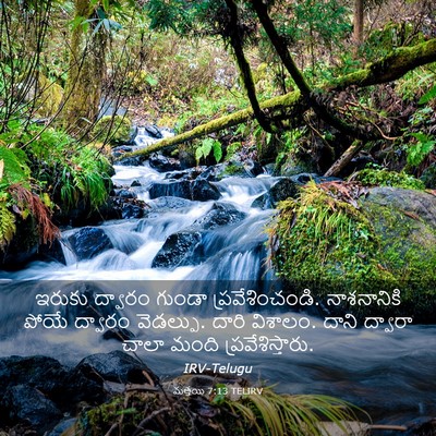 Picture 03 - మత్తయి 7:13 TELIRV - ఇరుకు ద్వారం - Bible Verse Picture
