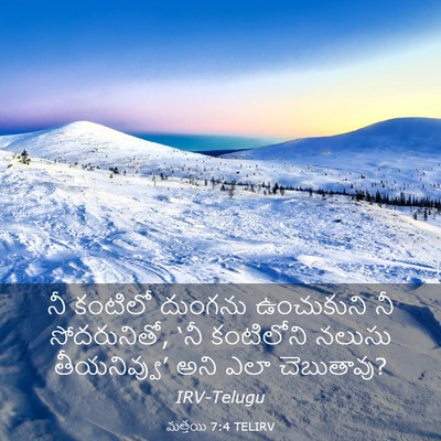 Picture 03 - మత్తయి 7:4 TELIRV - నీ కంటిలో దుంగను - Bible Verse Picture