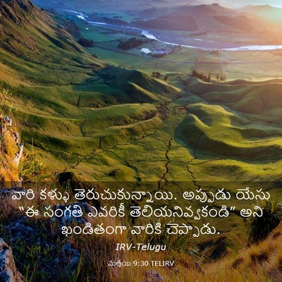 Picture 03 - మత్తయి 9:30 TELIRV - వారి కళ్ళు - Bible Verse Picture