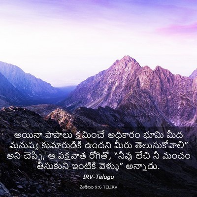 Picture 03 - మత్తయి 9:6 TELIRV - అయినా పాపాలు - Bible Verse Picture