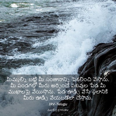 Picture 03 - మలాకీ 2:3 TELIRV - మిమ్మల్ని బట్టి - Bible Verse Picture