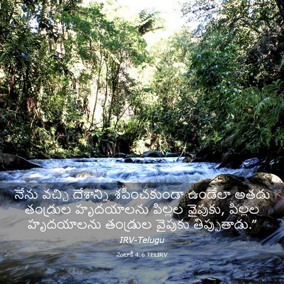 Picture 03 - మలాకీ 4:6 TELIRV - నేను వచ్చి - Bible Verse Picture