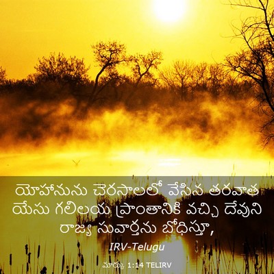 Picture 03 - మార్కు 1:14 TELIRV - యోహానును చెరసాలలో - Bible Verse Picture