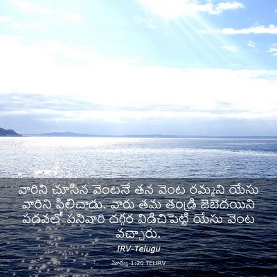 Picture 03 - మార్కు 1:20 TELIRV - వారిని చూసిన - Bible Verse Picture