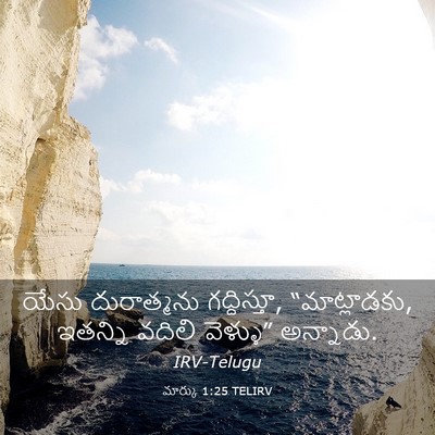 Picture 03 - మార్కు 1:25 TELIRV - యేసు దురాత్మను - Bible Verse Picture