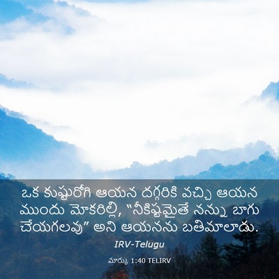 Picture 03 - మార్కు 1:40 TELIRV - ఒక కుష్టురోగి ఆయన - Bible Verse Picture