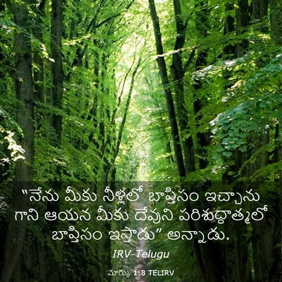 Picture 03 - మార్కు 1:8 TELIRV - “నేను మీకు - Bible Verse Picture