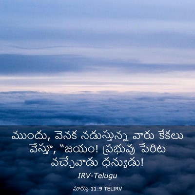 Picture 03 - మార్కు 11:9 TELIRV - ముందు, వెనక - Bible Verse Picture