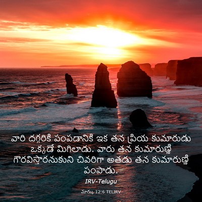 Picture 03 - మార్కు 12:6 TELIRV - వారి దగ్గరికి - Bible Verse Picture