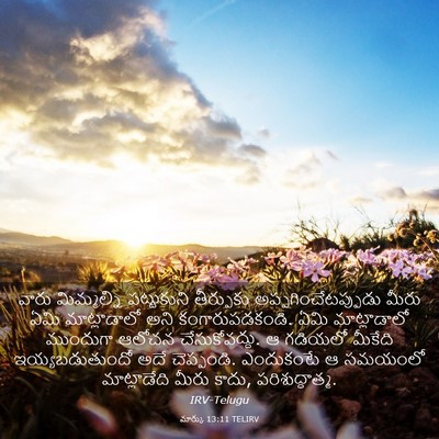 Picture 03 - మార్కు 13:11 TELIRV - వారు మిమ్మల్ని - Bible Verse Picture