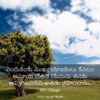 Picture 03 - మార్కు 15:10 TELIRV - ఎందుకంటే ముఖ్య - Bible Verse Picture